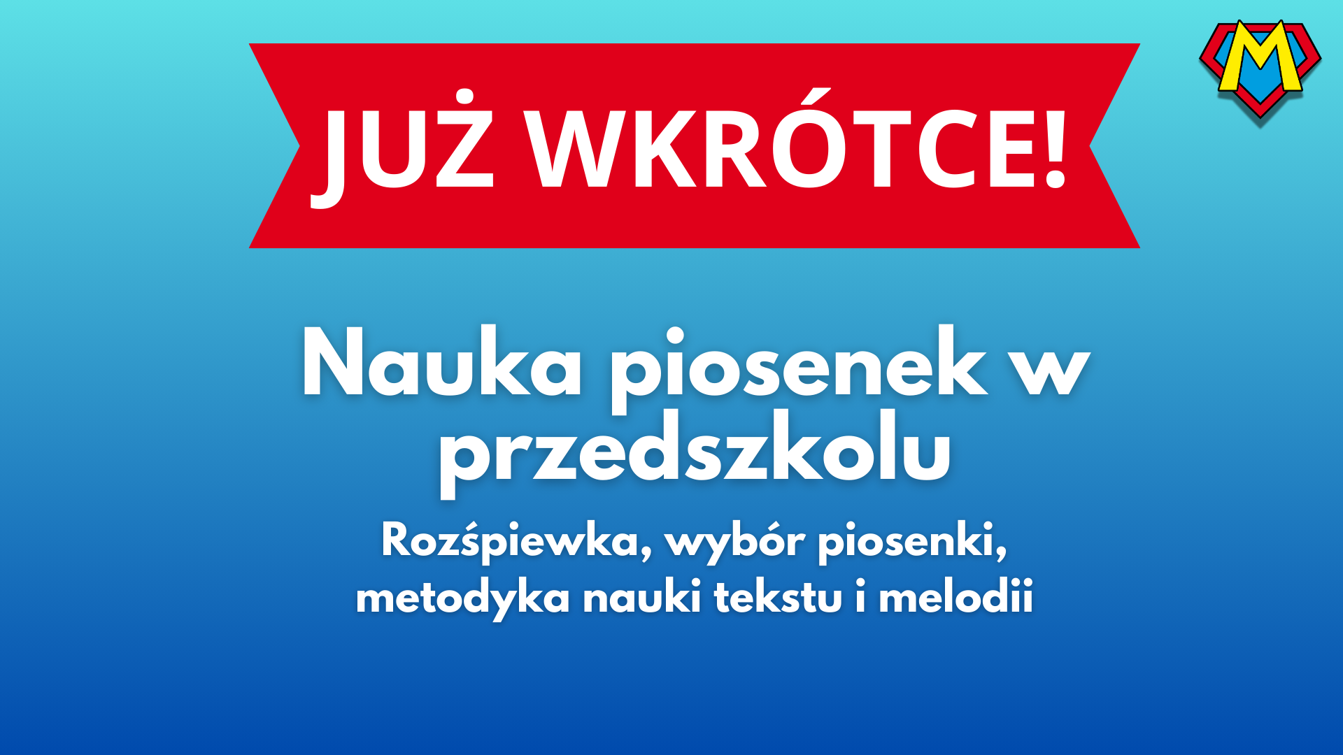 Nauka piosenek w przedszkolu